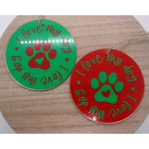 Ornament Acrylic w/ Vinyl Decals